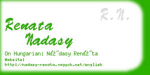 renata nadasy business card